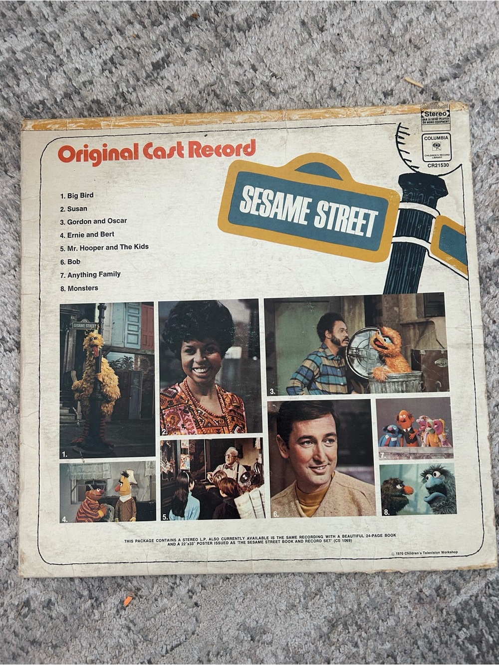 Sesame Street Vintage Vinyl record: The original Cast